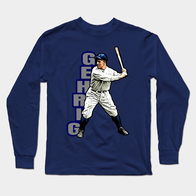 Lou Gehrig 4 Long Sleeve T-Shirt by Gamers Gear